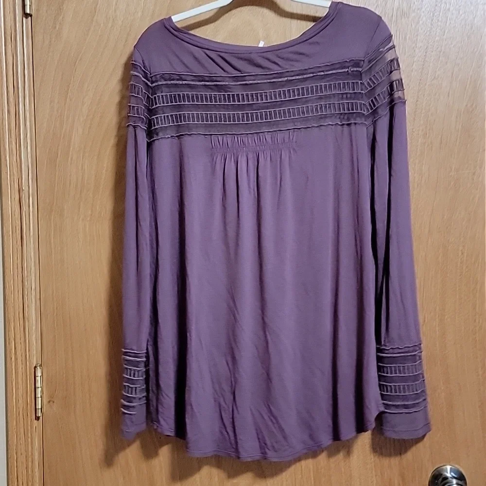 Free People Purple Shirt Size large - Picture 6 of 6